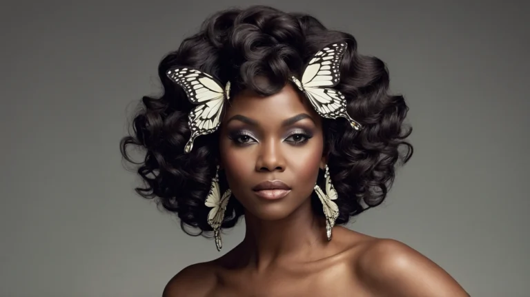 Leonardo Kino XL Black woman with glamorous butterfly haircut ()