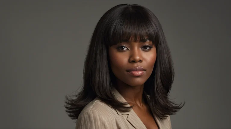 Leonardo Kino XL Black woman with layered bangs hairstyle med