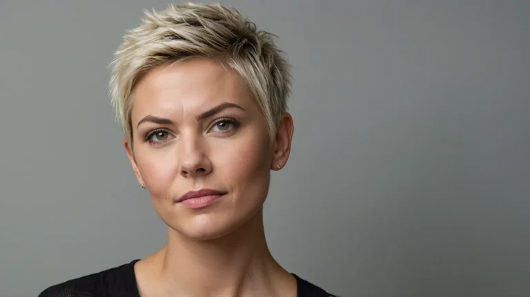 Leonardo Kino XL White woman with a short spiky pixie haircut ()