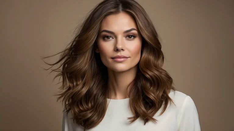 Leonardo Kino XL White woman with modern fall hair color trend
