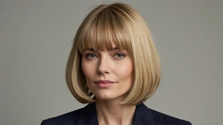 Leonardo Kino XL White woman with shoulderlength blonde bob an ()