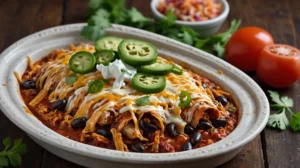 Crockpot Chicken Enchilada Casserole Recipe