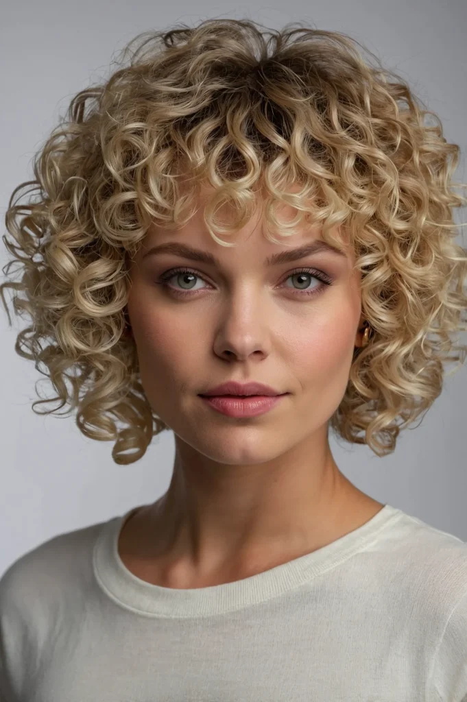 Defined Ringlets with Flirty Curly FringeWhit