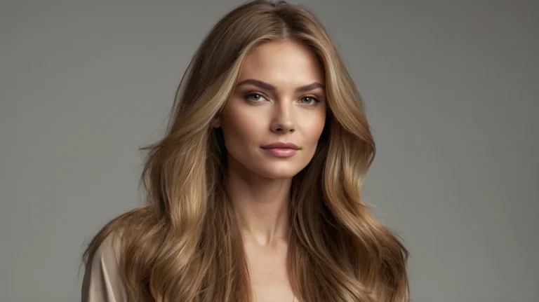 Leonardo Kino XL Ultrarealistic long bronde hair on a white wo