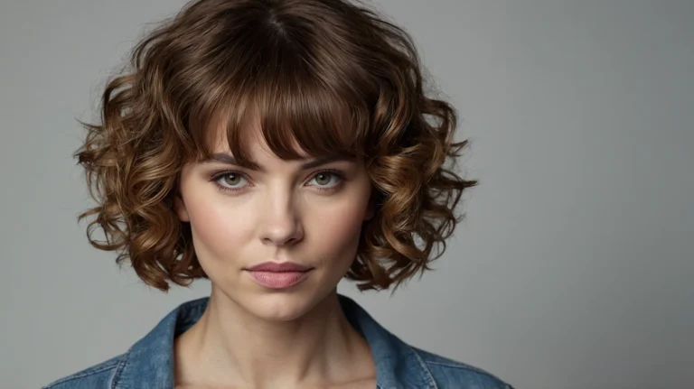 Leonardo Kino XL White woman short curly hairstyle with bangs ()
