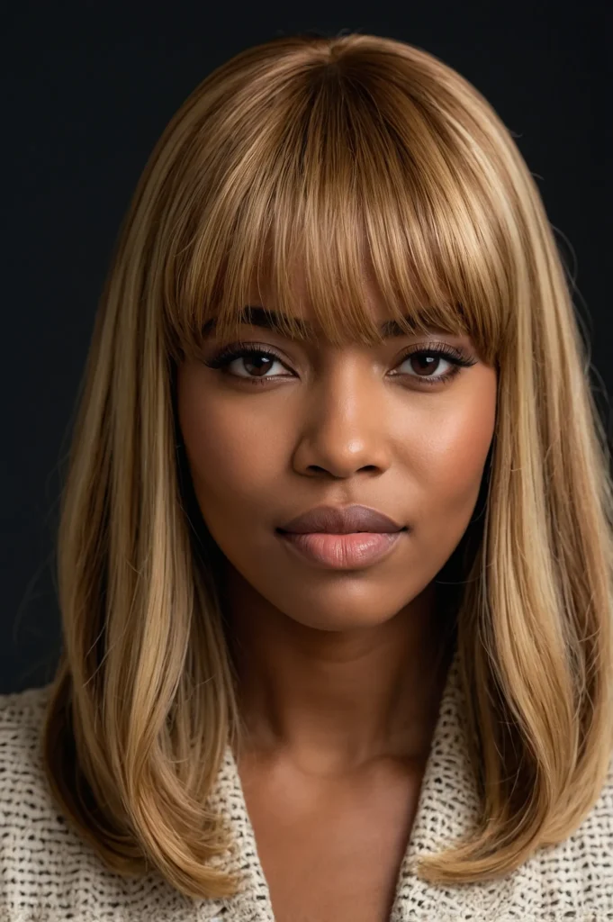 Bronde Brown Blonde Wig With Soft BangsUltra