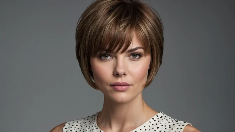 Leonardo Kino XL White female with a stylish short layered hai