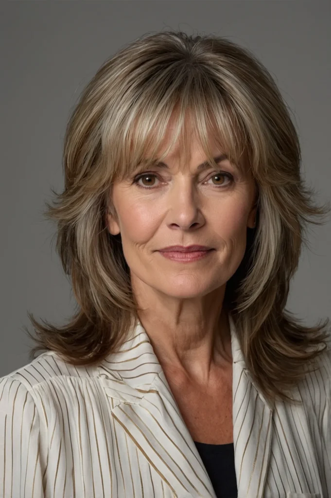 MediumLength Layers with Curtain or Side Bang