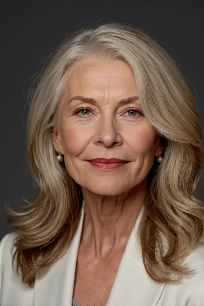 ShoulderLength Soft WavesUltrarealistic white