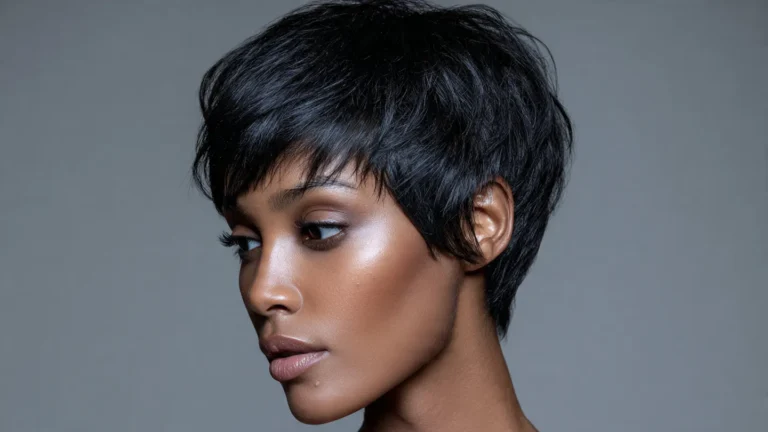 ultra realistic portrait of a black woman showcasi