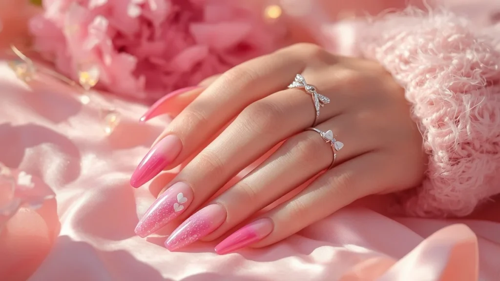 Bold & Cute Pink Nail