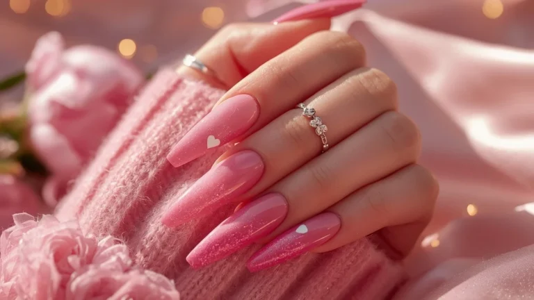 Bold & Cute Pink Nail