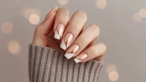 Cat Eye French Tip Nails