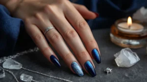 Dark Blue Nails
