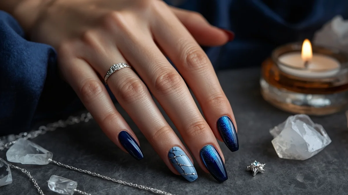 Dark Blue Nails
