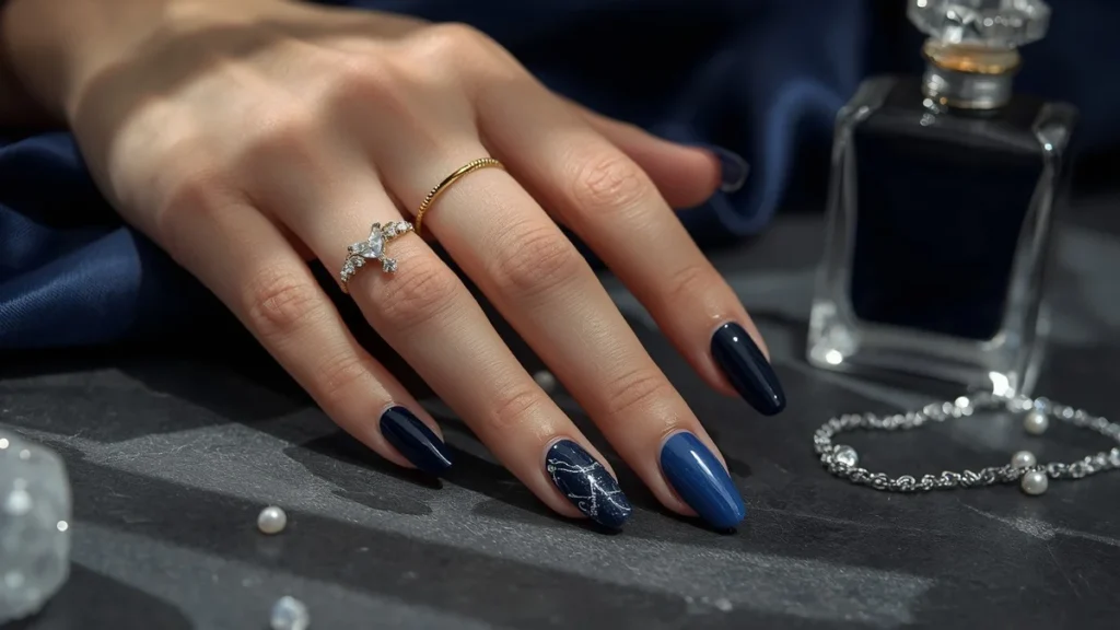 Dark Blue Nails