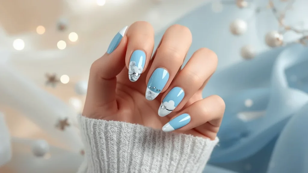 Sky Blue Nails Ideas