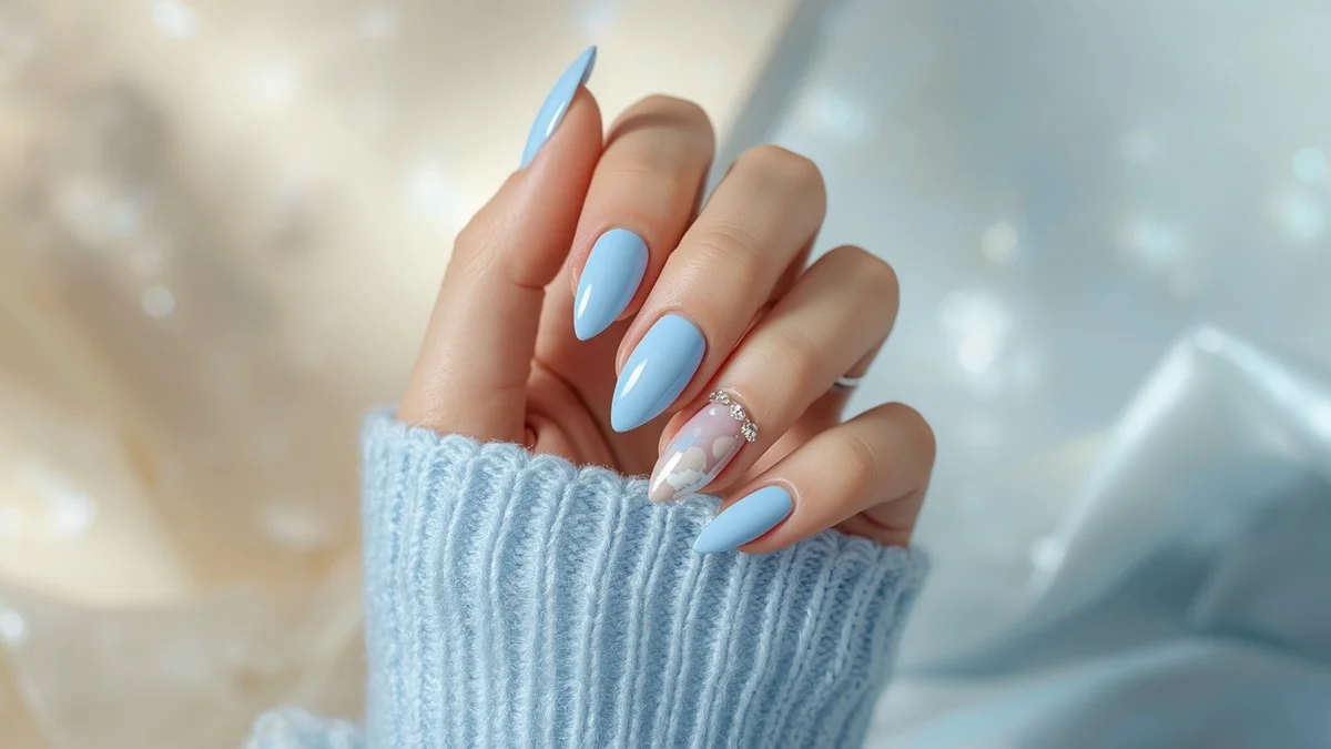 Sky Blue Nails Ideas