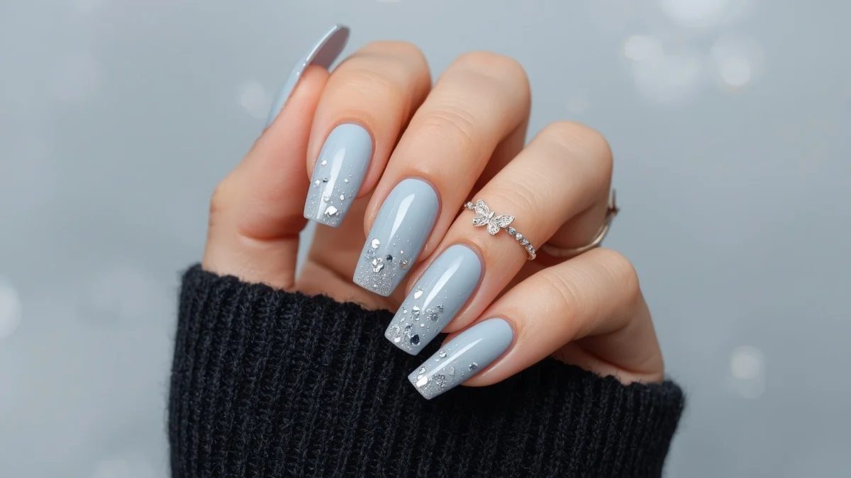 Snowy Winter Nails