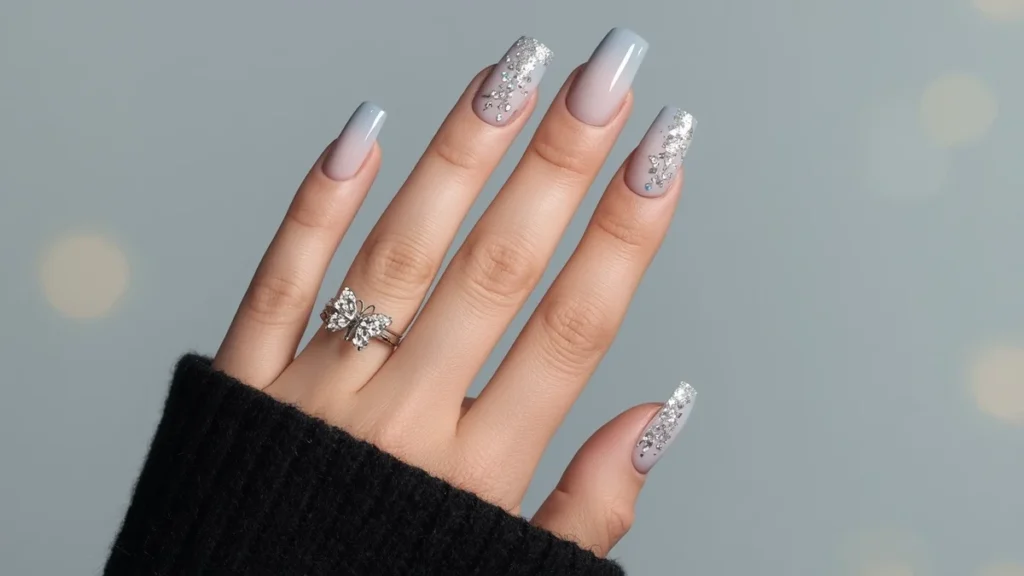 Snowy Winter Nails