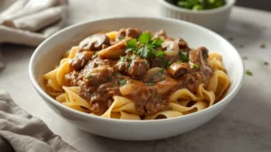 ground beef stroganoff recipe