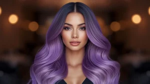 Bold Purple Ombre Hair
