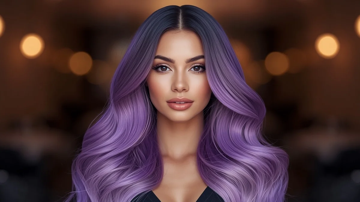 Bold Purple Ombre Hair