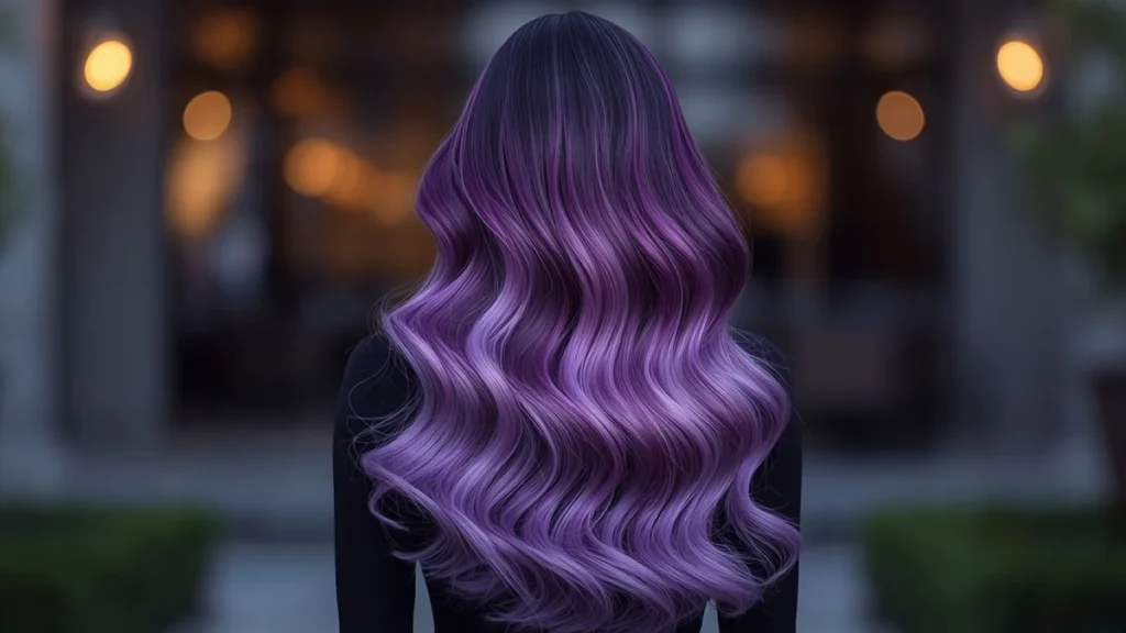 Bold Purple Ombre Hair
