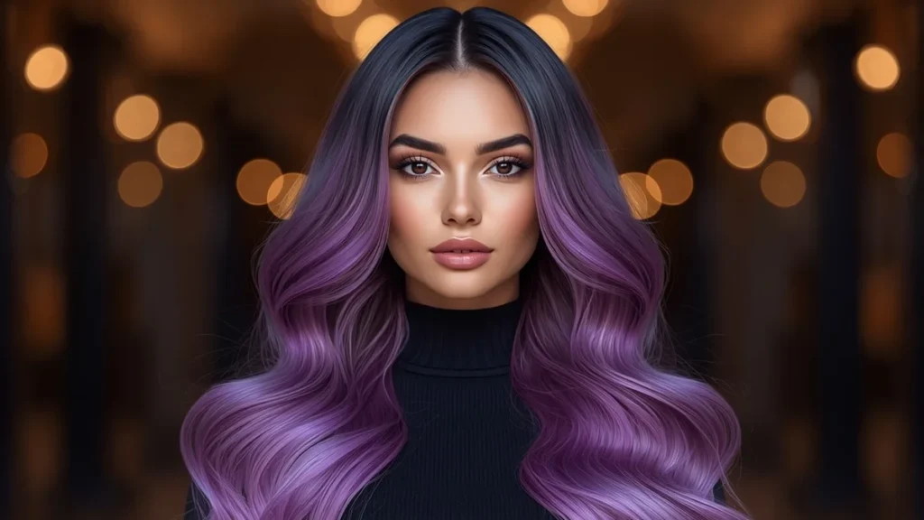 Bold Purple Ombre Hair