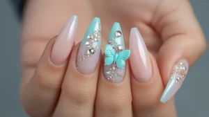 Chic Blue Nails