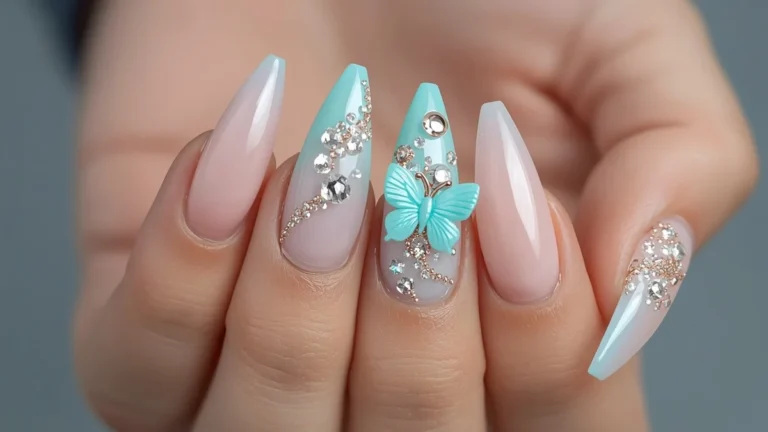 Chic Blue Nails
