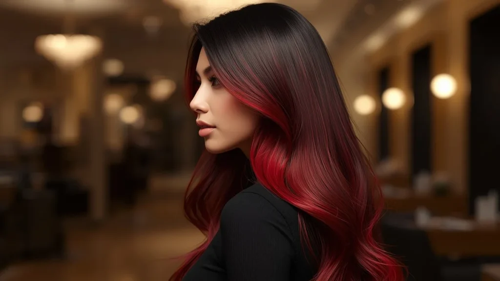 Fiery Red Ombre Hair