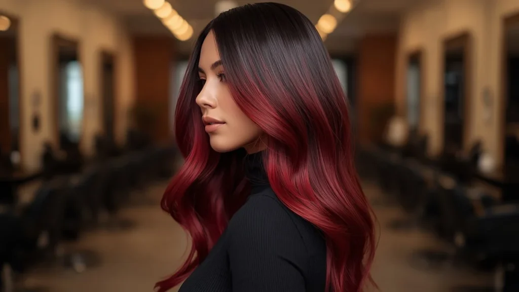 Fiery Red Ombre Hair