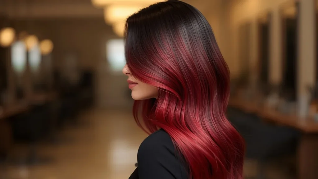 Fiery Red Ombre Hair