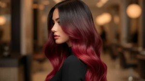 Fiery Red Ombre Hair