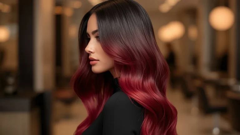 Fiery Red Ombre Hair