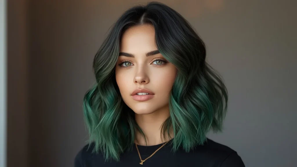 Glossy Black Ombre Hair 