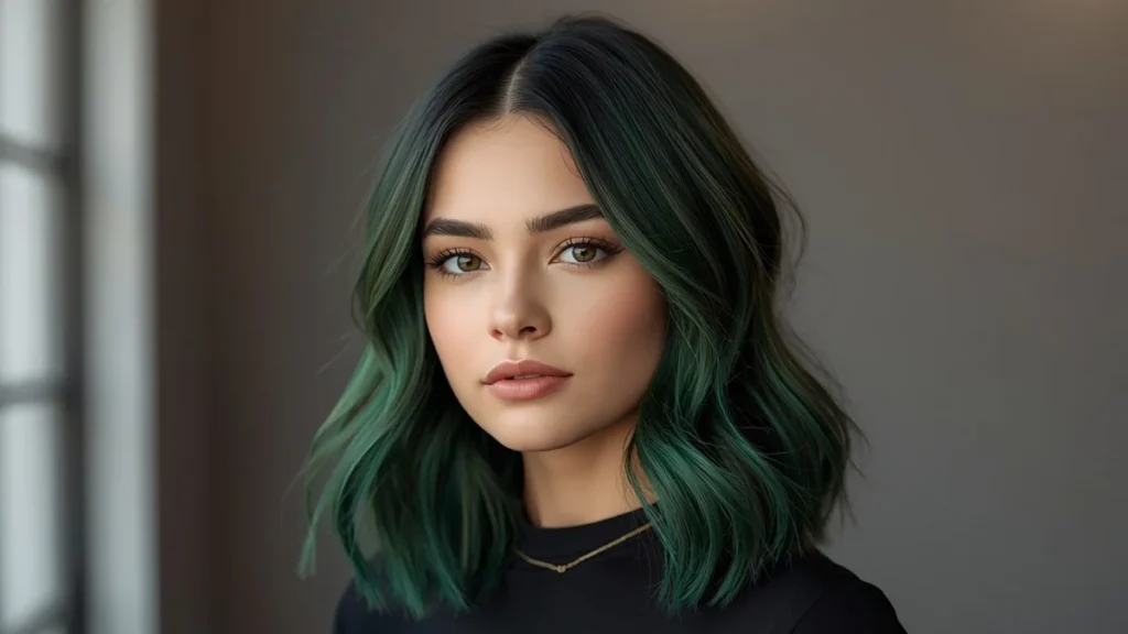 Glossy Black Ombre Hair 