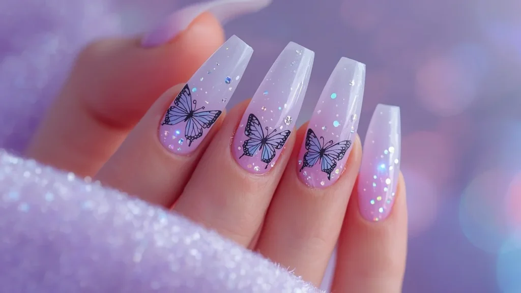 Minimal Blue Nails