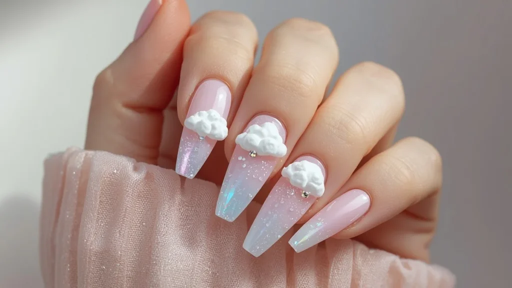 Sparkly Winter Nails
