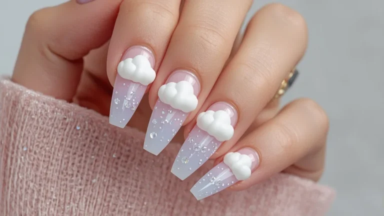 Sparkly Winter Nails